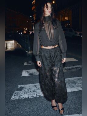 ZARA Sequined Balloon Pants